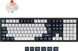 "Keychron Q6 Max QMK/VIA Bluetooth belaidė /2,4 GHz/USB-C laidinė pritaikyta mechaninė klaviatūra, DE-ISO pilno dydžio programuojamos rankenėlės RGB apšvietimas, karštai keičiamas "Gateron Red" jungiklis