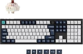 "Keychron Q6 Max" pritaikyta belaidė klaviatūra, 100 % ISO DE išdėstymas, 2,4 GHz / Bluetooth / USB-C, metalinis korpusas, programuojama su QMK / paleidimo programa, skirta "Mac" / "Windows", "Gateron Jupiter Brown