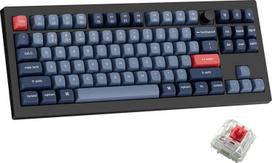 "Keychron V3 Max QMK/VIA" belaidė mechaninė klaviatūra, DE-ISO TKL išdėstymas, 87 klavišai, RGB "Bluetooth" / 2,4 GHz / laidinė, "Mac", "Windows", "Linux" (juoda)