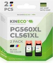"Kineco" PG560XL / CL561XL spausdintuvo kasetės (juoda + spalvota) - suderinamos su "Canon" PG-560XL ir CL-561XL, skirtomis "Pixma TS" ir TR serijoms - didelio našumo