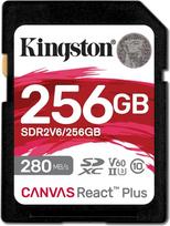 "Kingston Canvas React Plus V60 SD" 256GB SDXC UHS-II 280R/150W U3 V60 "Full HD/4K