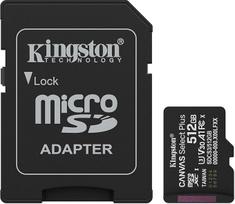 "Kingston Canvas Select Plus" microSD atminties kortelė 512GB microSDXC Gen3 150MB/s A1 su SD adapteriu - SDCS3/512GB