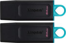 "Kingston DataTraveler Exodia DTX/64GB-2P" 3.2 Gen 1 USB atmintinė su įvairių spalvų apsauginiu dangteliu ir raktų pakabuku