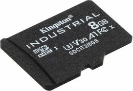 "Kingston Industrial microSD" - 8GB "microSDHC Industrial C10 A1 pSLC" kortelė be adapterio - SDCIT2/8GBSP