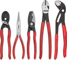 "Knipex" įrankių rinkinys 9K 00 80 108 US Cobra Cobalt Adatinės žirklės ir replės (5 dalys)