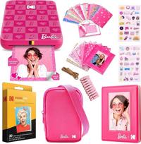 "Kodak Barbie Step Slim" belaidis momentinių nuotraukų spausdintuvas "Barbie" dovanų rinkinys (ikoninis stilius) + "Barbie" fotoaparato krepšys, nuotraukų albumas, lipdukai ir pakabinamas rėmelis, 50 lipdukų + cinko popierius (20 lapų)
