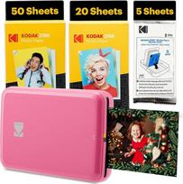 "Kodak Step Instant Screen" išmaniųjų telefonų spausdintuvas - 75 lapų pakuotė - cinko 2x3 colių nuotraukos - Bluetooth - rožinis