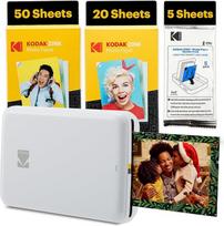 "Kodak Step Instant Smartphone Photo Printer" - 75 lapų paketas - nešiojamasis mini spalvotas belaidis mobilusis spausdintuvas - cinko 2 x 3 colių lipnios nuotraukos - "Bluetooth" suderinamas su išmaniaisiais įrenginiais - linksma programėlė