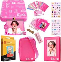 "Kodak x Barbie Step Slim" belaidžio momentinių nuotraukų spausdintuvo dovanų rinkinys (išskirtinis stilius) + fotoaparato krepšys, nuotraukų albumas, lipdukai ir pakabinamas rėmelis, 50 lipdukų + cinko popierius (20 lapų)