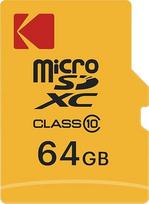 "Kodak" 64GB 10 klasės "Micro SD" atminties kortelė su SD adapteriu