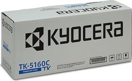 "Kyocera TK-5160C" žydros spalvos toneris, 12 000 puslapių, originali "Premium" spausdintuvo kasetė 1T02NTCNL0, skirta ECOSYS P7040cdn