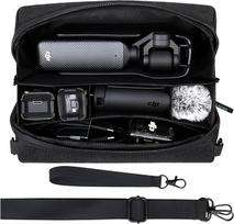 "Lacdo" fotoaparato dėklo dangtelis, skirtas DJI Osmo Pocket 3 Creator Combo priedams, nešiojamas kelioninis krepšys Osmo Pocket 3 dėklui laikyti, "viskas viename" dėkle su peties dirželiu, juodas