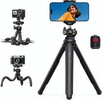 "Lamicall" mobiliojo telefono trikojis, mini trikojo laikiklis - mobiliojo telefono laikiklis fotoaparato trikojis išmaniajam telefonui ir fotoaparatui, lankstus mobiliojo telefono trikojis su belaidžiu nuotolinio valdymo pulteliu, 360° kišeninis trikojis