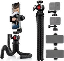 "Lammcou" mobiliojo telefono trikojis, lankstus išmaniojo telefono trikojis su visišku pasukamuoju kamuoliu, vertikaliu ir horizontaliu mobiliojo telefono trikojo laikikliu ir "Go Pro" adapteriu, fotoaparato trikojis, skirtas "YouTube", atostogoms