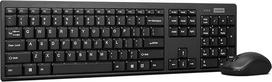 "Lenovo 100 Combo" belaidė klaviatūra ir pelė 2.4G (optinis jutiklis, 1600 DPI, "Nano USB" imtuvas, suderinama su "Windows") Ispanų QWERTY - juoda