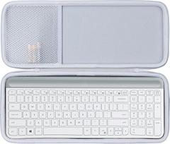 "Lebakort" kietasis dėklas, skirtas "Logitech MK470 Slim Combo" klaviatūros ir pelės rinkiniui (baltas)
