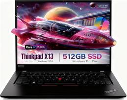 "Lenovo ThinkPad X13 Gen 1" verslo nešiojamasis kompiuteris, 13,3 colių FHD nešiojamasis kompiuteris, "Intel Core i7-10510U", 8GB RAM, 512GB SSD, JAV QWERTY klaviatūra, "Windows 11 Pro" (atnaujinta)