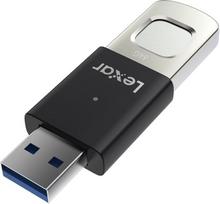 "Lexar JumpDrive Fingerprint F35 PRO" 64GB USB 3.0 atmintinė, iki 300MB/s skaitymo/150MB/s rašymo, USB atmintinė, leidžiama naudoti 10 pirštų atspaudų ID, atminties kortelė, kompiuteris/nešiojamasis kompiuteris (LJDF35P064G-RNBNG)