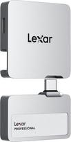 "Lexar Professional Go" nešiojamasis SSD diskas su HUB'u 1 TB itin kompaktiškas iki 1050MB/s skaitymo ir 1000MB/s rašymo greičio USB 3.2 Gen 2, skirtas "iPhone 15/16", sidabrinės spalvos