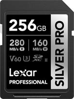 "Lexar Silver Pro" SD kortelė 256GB, UHS-II SD atminties kortelė, V60, U3, C10, iki 280MB/s skaitymo, 160MB/s rašymo, SDXC kortelė DSLR / fotoaparatui / fotografui / videografui / entuziastui (LSDSIPR256G-BNNAA)