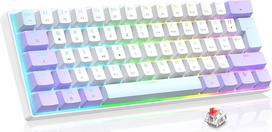 "LexonElec Magic-Refiner MK21" 60 % QWERTY išdėstymo mechaninė klaviatūra - RGB apšvietimas, reguliuojamas stovas, PBT klavišų dangteliai, karšto keitimo, laidinė (raudonas jungiklis)