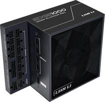 "Lian Li Edge EG1000" kompiuterio maitinimo šaltinis, 1000 W, PCIe 5.1, ATX 3.0 maitinimo blokas | ATX 3.1, "80 Plus Platinum", modulinis, su rankovių kabelių rinkiniu, 12VHPWR NVIDIA RTX, tylus ventiliatorius, integruotas USB šakotuvas - juodas