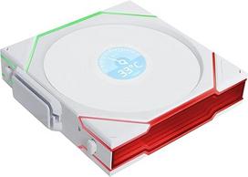 "Lian Li UNI FAN TL" belaidis 120 mm RGB LCD ventiliatorius - atvirkštinis baltas PWM, 26 ARGB šviesos diodai, iki 1900 aps/min, prijungimo sistema, didelis oro srautas, tylus ir mažai vibruojantis