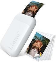 "Liene Pearl K100" 2 x 3 colių mini nuotraukų spausdintuvas išmaniesiems telefonams, mini nešiojamasis momentinių nuotraukų spausdintuvas su 5 cinko lipniu popieriumi, "Bluetooth 5.0", suderinamas su "iOS" ir "Android", mažas mobilusis nuotraukų spausdint