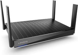 "Linksys MR9600 Dual-Band Mesh WiFi 6 WiFi maršrutizatorius (AX6000) - tinka "Velop Mesh WiFi" sistemai - WiFi žaidimų maršrutizatorius su vaikų apsaugos funkcijomis per "Linksys" programėlę