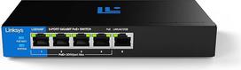 "Linksys" 5 prievadų Gigabitinis nevaldomas PoE+ komutatorius | Energiją taupantis Ethernet | Visiškai dvipusis srauto valdymas | Idealiai tinka mažiems biurams ir namų biurams | Metalinis korpusas be ventiliatoriaus | 60 W PoE galios maitinimo šaltinis