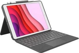 "Logitech Combo Touch for iPad" (7th Gen) A2200, A2197, A2198 ir A2270, A2428, A2429, A2430 klaviatūros dėklas su Trackpad, nuimama klaviatūra, "Smart Connector" technologija, UK QWERTY - juodas
