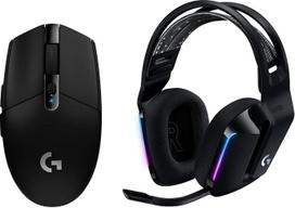 "Logitech G 305 Lightspeed" belaidė žaidimų pelė + "Logitech G733 Lightspeed" belaidės žaidimų ausinės su galvos juosta