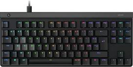 "Logitech G 515 Rapid TKL" žemo profilio laidinė žaidimų klaviatūra, visiškai pritaikoma kompiuterinių žaidimų klaviatūra su analoginiais žemo profilio jungikliais, "Rapid Trigger", itin plona, skirta USB-A prievadui
