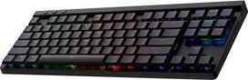 "Logitech G G515 LIGHTSPEED TKL" belaidė plokščia žaidimų klaviatūra su prancūzišku AZERTY išdėstymu, taktilinė - juoda