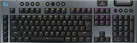 "Logitech G G915 X LIGHTSPEED" - belaidė plokščia žaidimų klaviatūra, JAV QWERTY išdėstymas, taktilinė - juoda