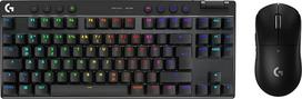 "Logitech G PRO X SUPERLIGHT 2 LIGHTSPEED" belaidė žaidimų pelė, USB-C įkrovimas, PC ir Mac + PRO X TKL LIGHTSPEED belaidė žaidimų klaviatūra, be skaitmeninės klaviatūros, PBT klavišai (vokiškas QWERTZ), juoda