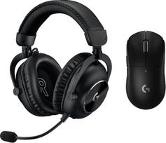 "Logitech G PRO X SUPERLIGHT 2 LIGHTSPEED" belaidė žaidimų pelė, USB-C įkrovimas, skirta PC ir Mac + PRO X 2 LIGHTSPEED belaidės žaidimų ausinės, 50 mm grafeninis garsiakalbis, skirtos PC, PS5, juodos spalvos