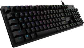 "Logitech G512" mechaninė žaidimų klaviatūra, GX-Brown taktiliniai jungikliai, LIGHTSYNC RGB apšvietimas, USB kilpa, aliuminio korpusas, programuojami F klavišai, skandinaviškas išdėstymas, juoda