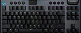 "Logitech G915 LIGHT SPEED TKL" belaidė mechaninė žaidimų klaviatūra be skaičių klaviatūros, lietimui jautrus žemo profilio GL mygtukų jungiklis, ispaniškas QWERTY išdėstymas, anglis
