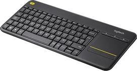 "Logitech K400 Wireless Plus TV" klaviatūra su jutikliniu kilimėliu, 2,4 GHz ryšys per USB "Unifying" imtuvą, programuojami daugialypės terpės klavišai, "Windows" / "Android" / "ChromeOS", itališkas QWERTY išdėstymas, juoda