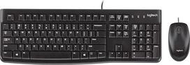 "Logitech MK120" laidinės klaviatūros pelės rinkinys, optinė pelė, USB jungtis, kompiuteris / nešiojamasis kompiuteris, šveicariškas QWERTY išdėstymas - juoda
