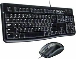 "Logitech MK120" laidinės klaviatūros pelės rinkinys, optinė pelė, USB prievadas, kompiuteris / nešiojamasis kompiuteris, itališkas QWERTY išdėstymas - juoda