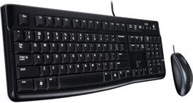 "Logitech MK120" laidinės klaviatūros pelės rinkinys, optinė pelė, USB prievadas, kompiuteris / nešiojamasis kompiuteris, JAV QWERTY išdėstymas - angliška pakuotė, juoda