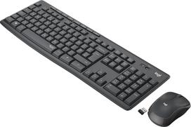 "Logitech MK295" belaidės klaviatūros pelės rinkinys su "Silent Touch" technologija, sparčiųjų klavišų mygtukais, optiniu sekimu, "nano USB" imtuvu, belaidžiu belaidžiu ryšiu be uždelsimo, IT QWERTY išdėstymu Juoda