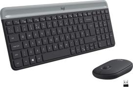 "Logitech MK470 Combo Slim" belaidės klaviatūros ir pelės rinkinys, 2,4 GHz ryšys per nano USB imtuvą, 10 m atstumas, 18 mėn. baterijos veikimo laikas, asmeninis / nešiojamasis kompiuteris, itališkas QWERTY išdėstymas - juoda / grafito spalva
