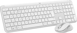 "Logitech MK950 Signature Slim" belaidės klaviatūros ir pelės rinkinys - baltas, JAV QWERTY išdėstymas