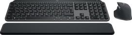 "Logitech MX Keys S Combo": Galinga belaidė klaviatūra ir pelė su dėklu rankoms, pritaikomu apšvietimu, greitu slinkimu, "Bluetooth", skirta "Windows/Linux/Chrome/Mac Graphite", vokiškas QWERTZ išdėstymas
