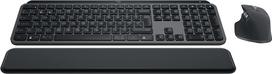 "Logitech MX Keys S Combo": MX Master 3S, MX Keys S ir MX Palm Rest - grafitinis, itališkas QWERTY išdėstymas