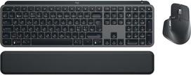 "Logitech MX Keys S Combo": MX Master 3S, MX Keys S ir MX Palm Rest - grafitinis, skandinaviškas QWERTY išdėstymas