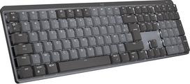 "Logitech MX" mechaninė belaidė apšviesta klaviatūra, tylūs klavišai, foninis apšvietimas, "Bluetooth", USB-C, "MacOS", "Windows", "Linux", "iOS", "Android", prancūziškas AZERTY išdėstymas - pilka